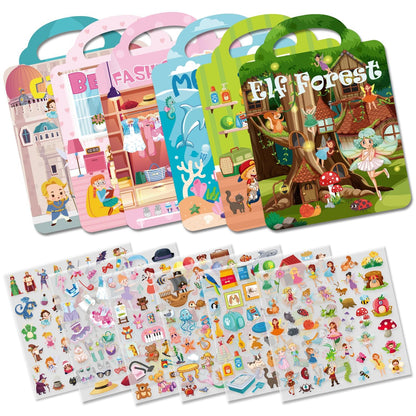 Juego de 6 libros de calcomanías