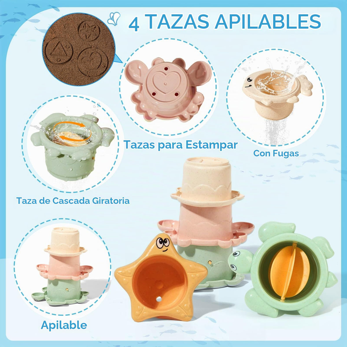 Juguetes para el baño sin moho
