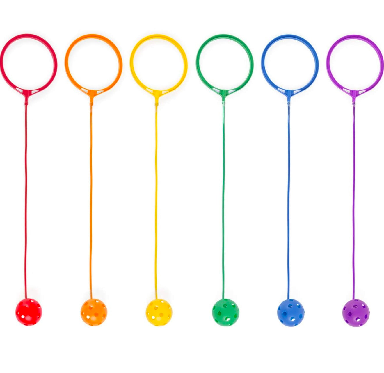 Champion Sports Skip Ball Tobillo de juguete para niños, paquete de 6