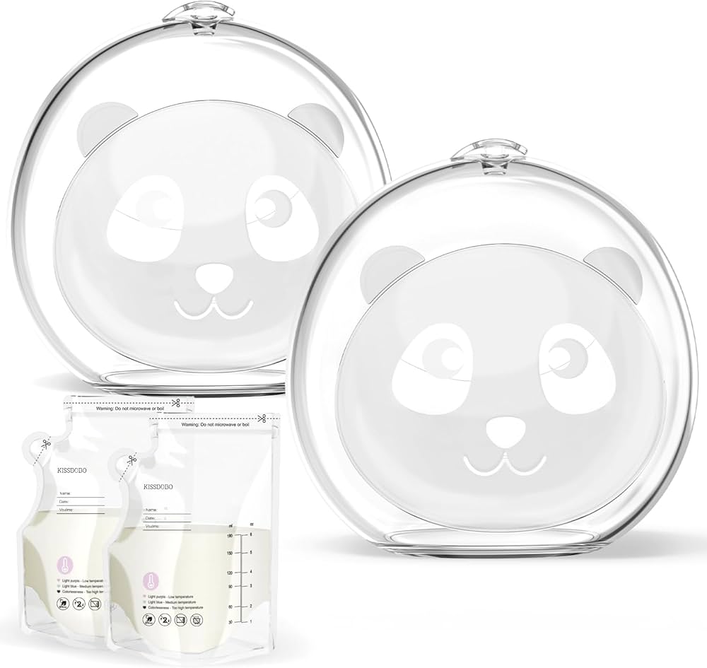 Recipientes de leche de silicona portátiles, incluye 20 bolsas de leche materna