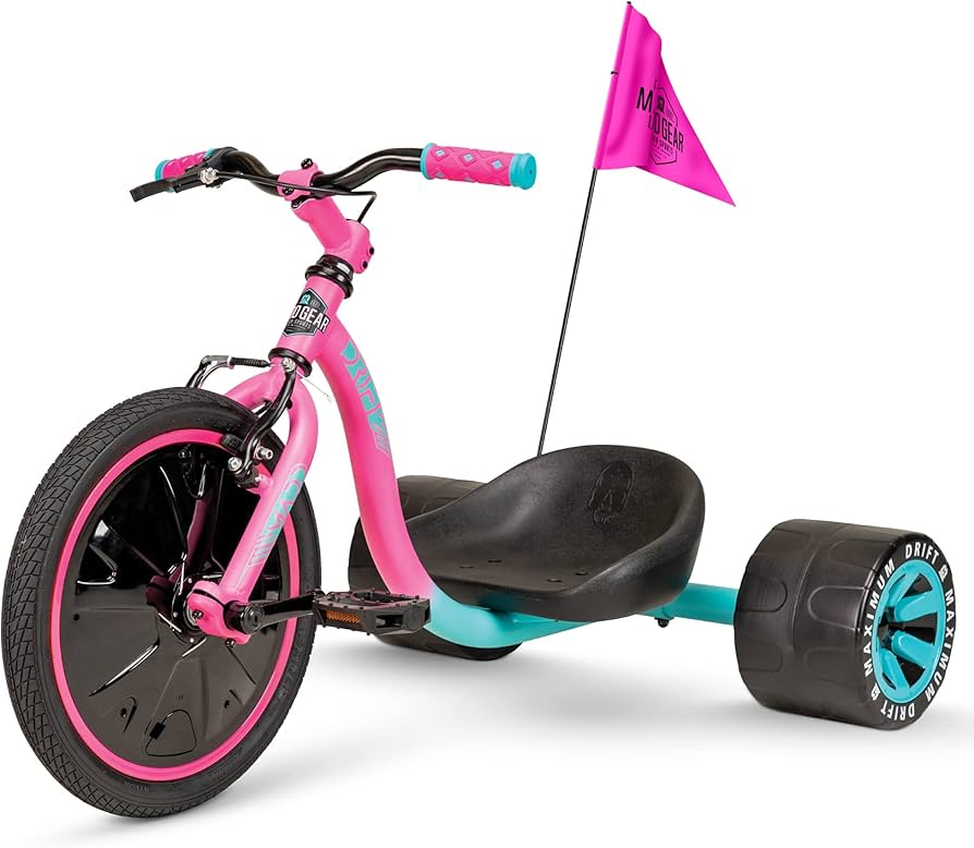 Madd Gear Drift Trike – Triciclo de deriva de rueda grande para mayores de 5 años con marco de acero fuerte – Peso máximo del ciclista 150 libras