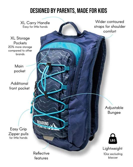 Mochila de hidratación infantil Roaring Peak con depósito de agua