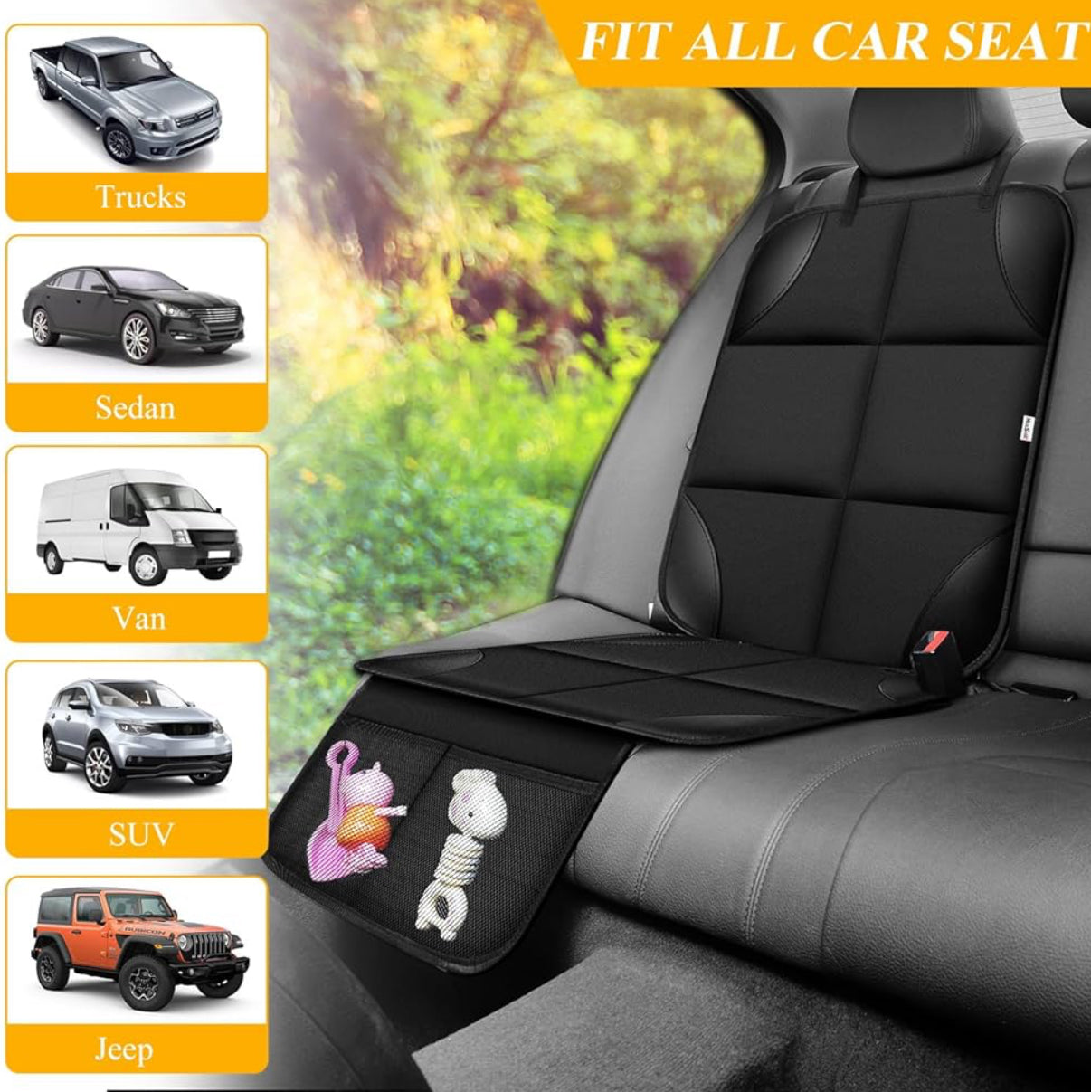 Protector de asiento de automóvil para silla infantil