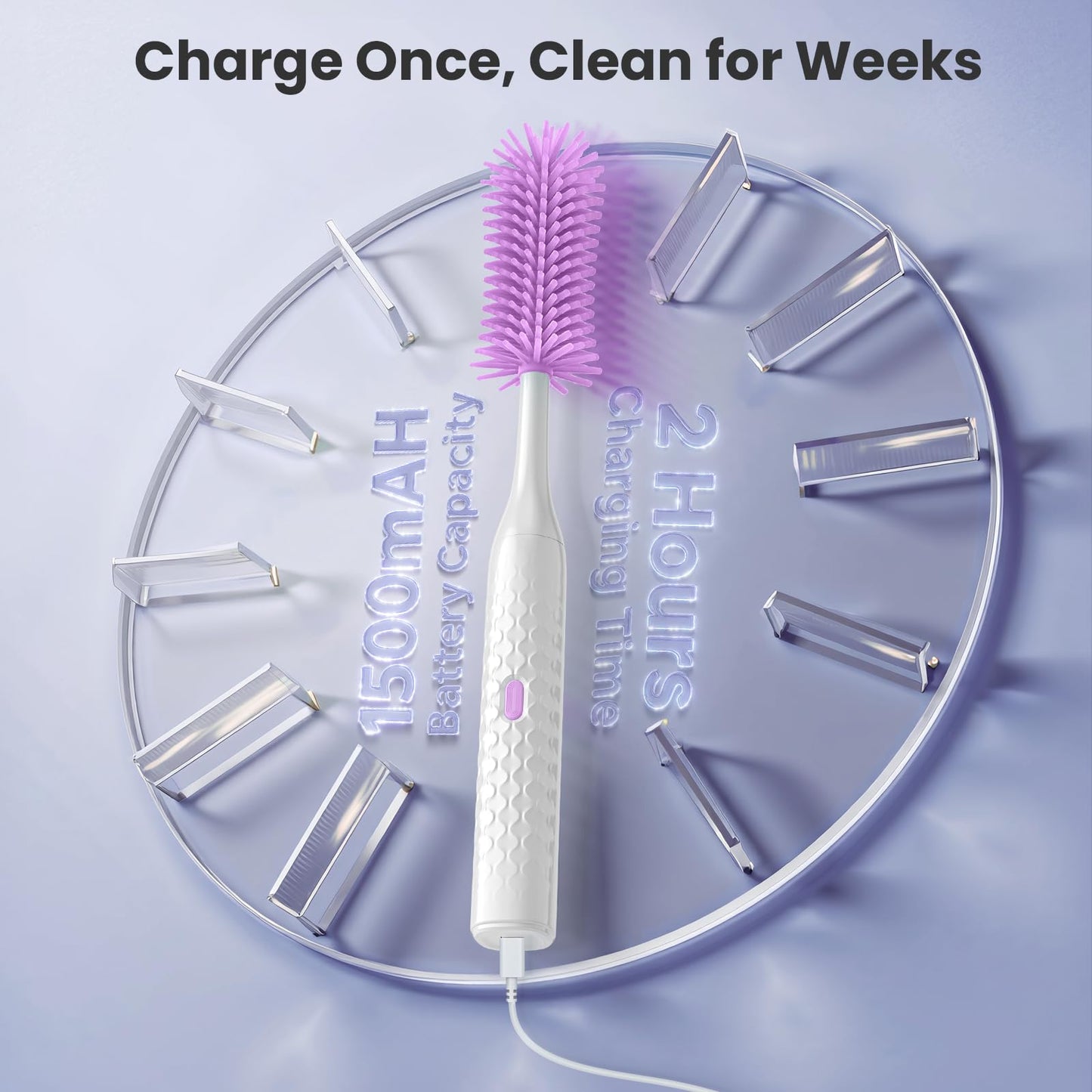 Juego de limpiador eléctrico de cepillos para botellas