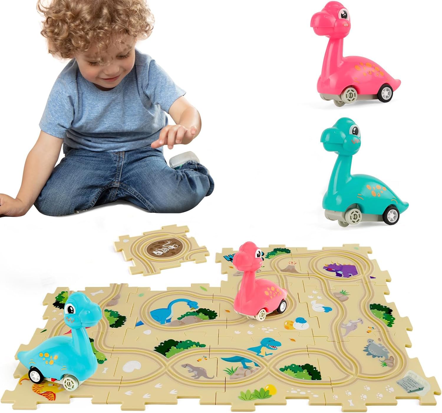 Juguetes de pista de dinosaurio