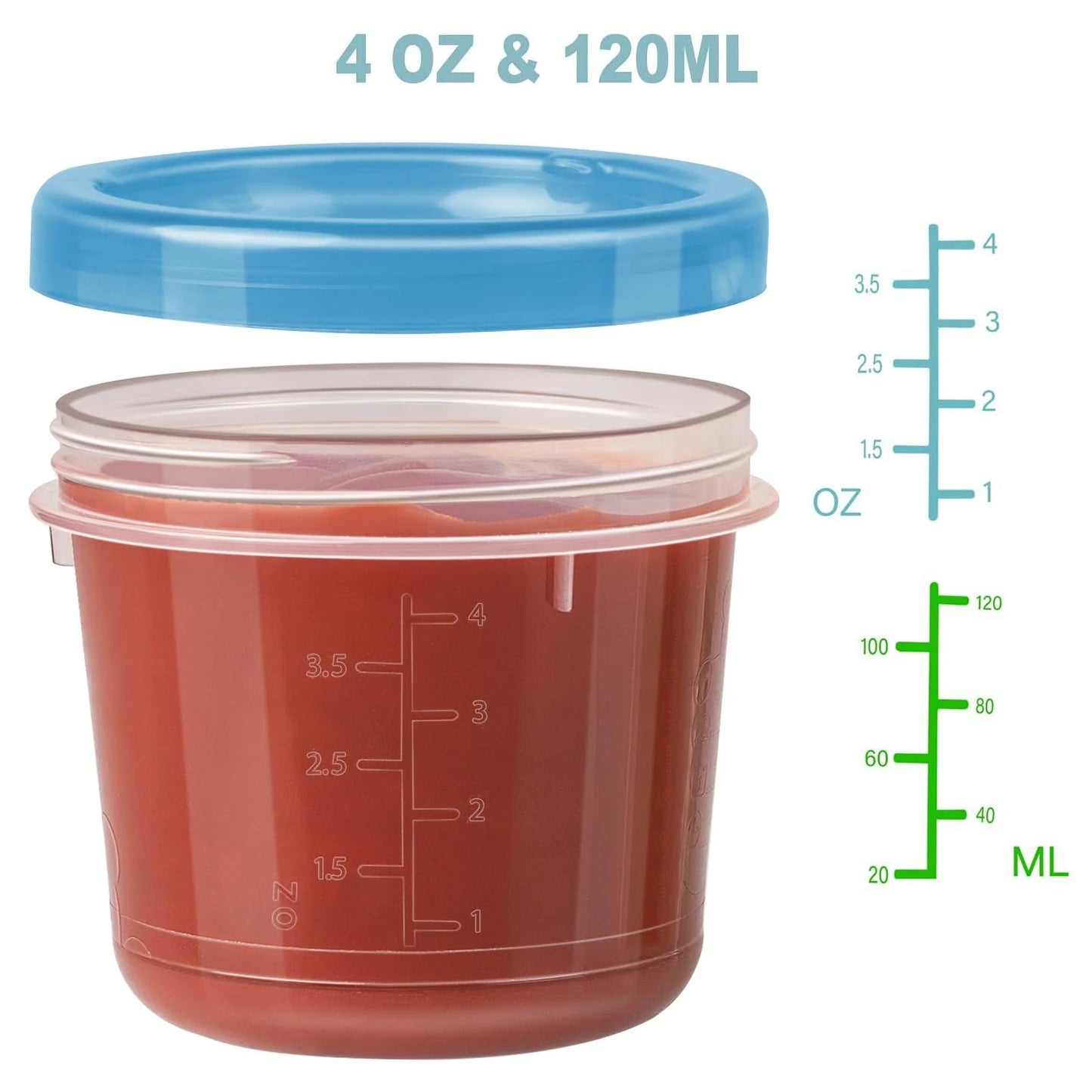 Mosville Recipientes Pequeños con Tapas - 6 Juegos