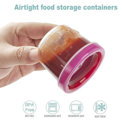 Mosville Recipientes Pequeños con Tapas - 6 Juegos