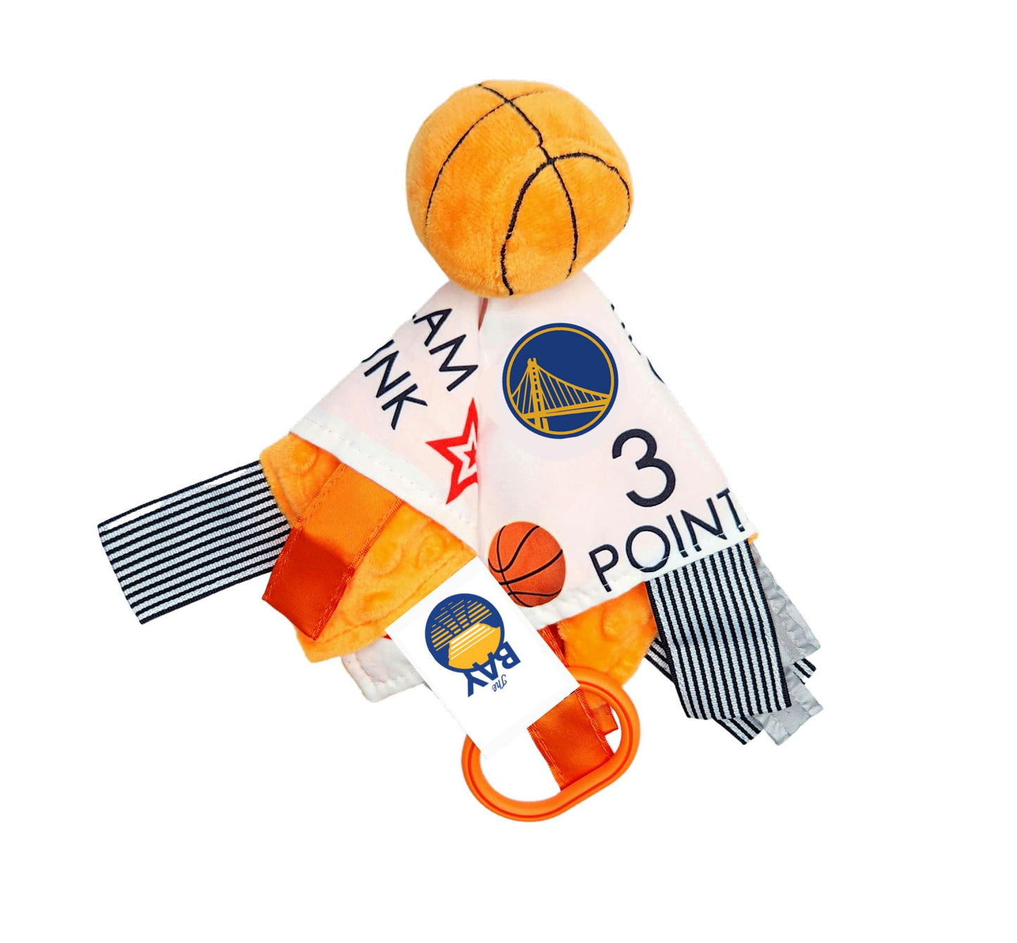 The Learning Lovey Goldenstate Warriors Baby Tag Toy - Baloncesto de la NBA