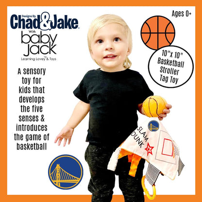 The Learning Lovey Goldenstate Warriors Baby Tag Toy - Baloncesto de la NBA