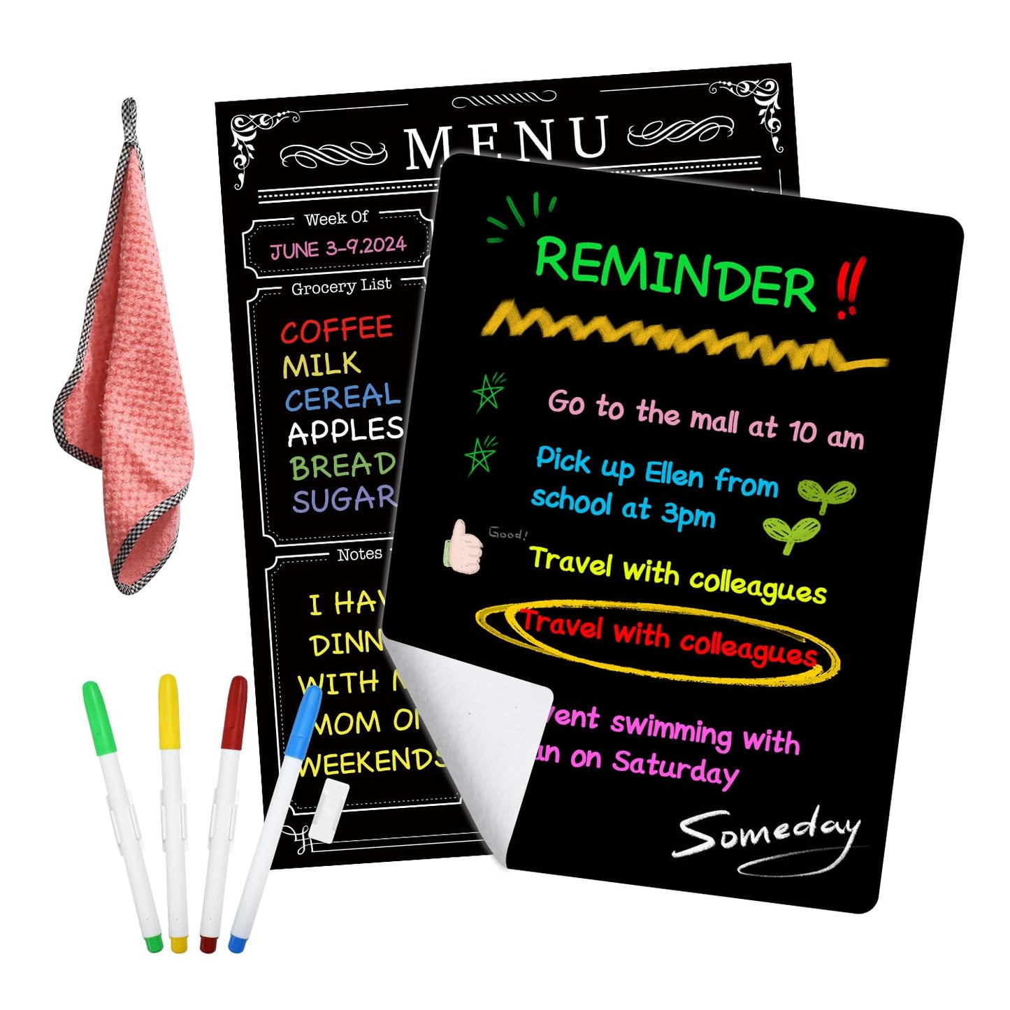 Pizarra autoadhesiva extraíble de 16 x 12 pulgadas