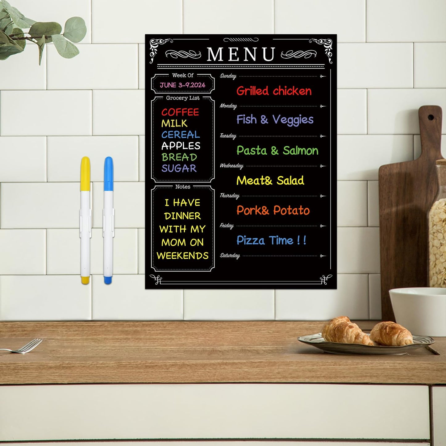 Pizarra autoadhesiva extraíble de 16 x 12 pulgadas