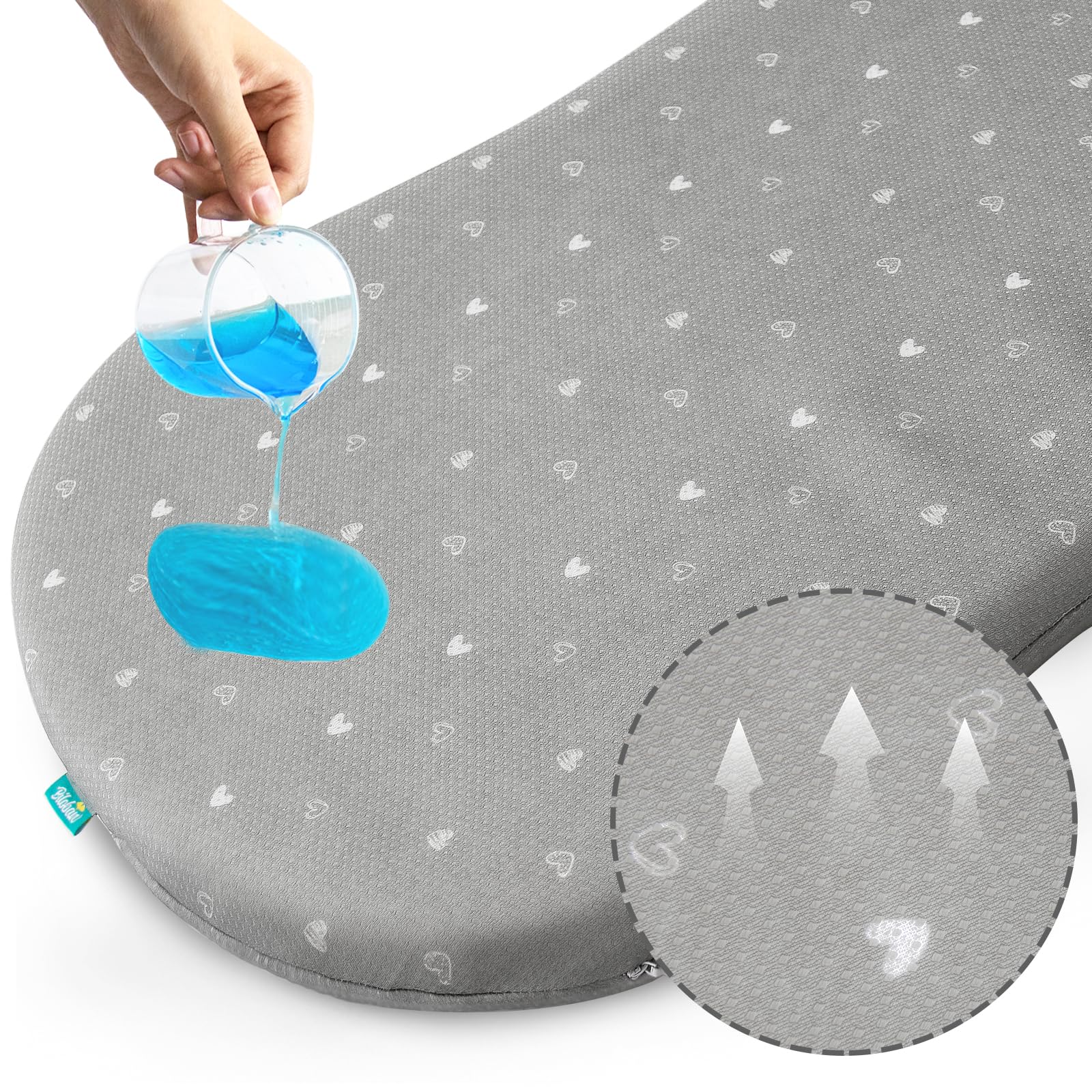 Biloban protector de colchón de moisés de 18 x 30 pulgadas