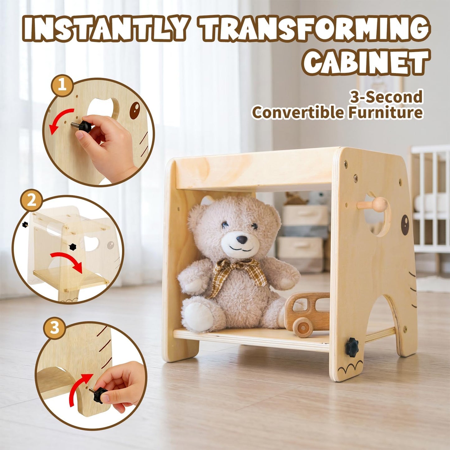 Lehoo Castle Montessori - Juego de mesa y silla de destete para niños pequeños de 1 a 3 años, altura ajustable