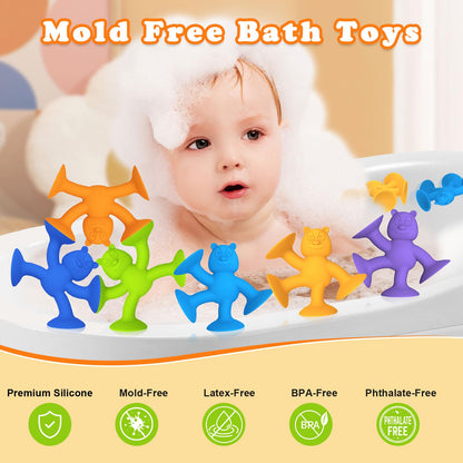 Guibola- Juguetes de baño con succión para niños 20 piezas