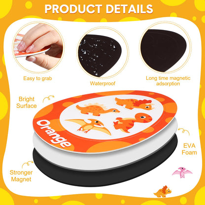 10 juegos de juguetes magnéticos de clasificación de colores de dinosaurios