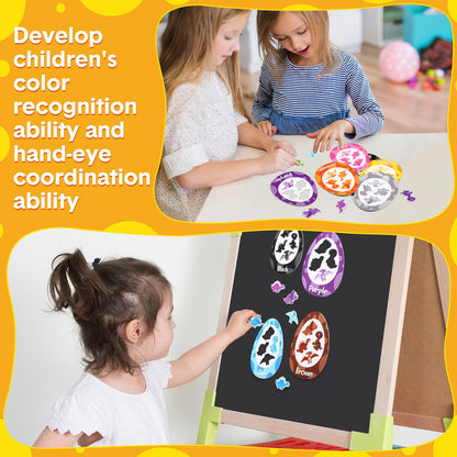 10 juegos de juguetes magnéticos de clasificación de colores de dinosaurios