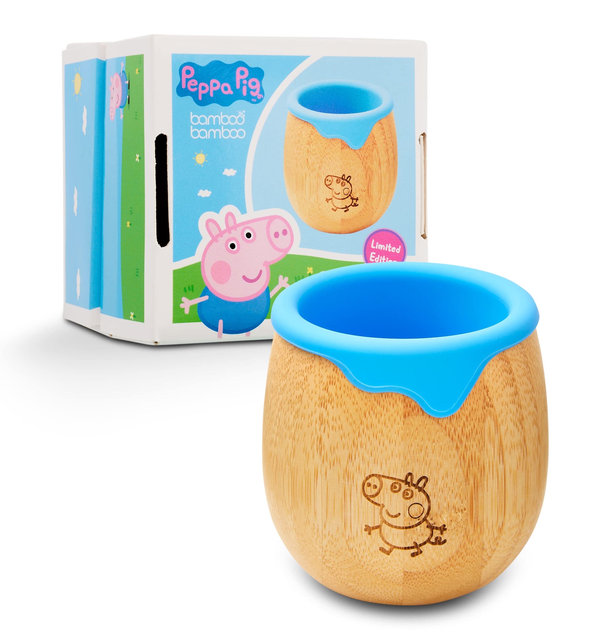 Taza infantil Peppa Pig para niños - Taza de bambú para bebé de 150 ml