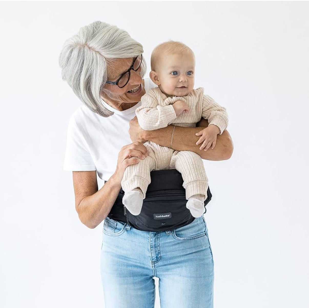 TushBaby - Portabebés con asiento a la cadera, certificado seguridad, ganador premio Mom's Choice