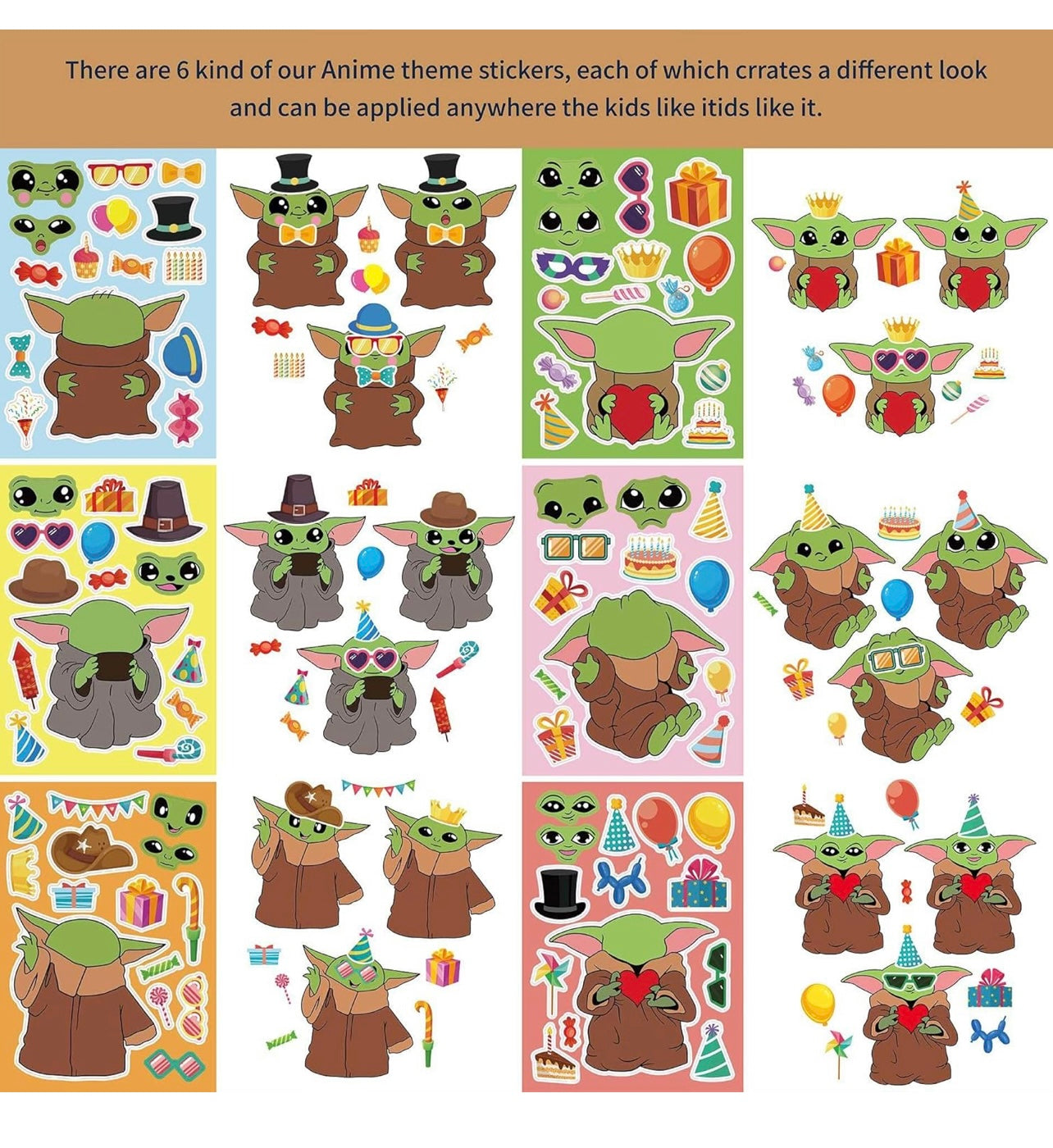 36 Hojas Navidad baby Yoda