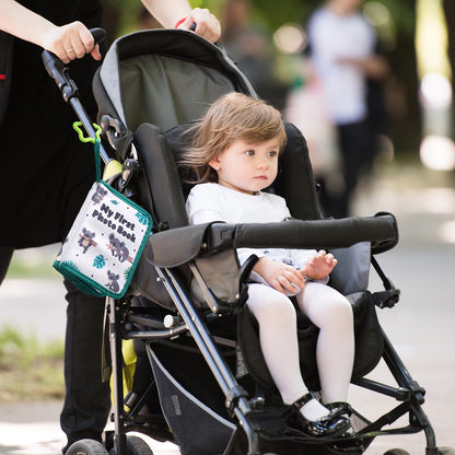 Álbum de fotos de poliéster suave para bebés, con capacidad para 17 fotos de 4 x 6 pulgadas
