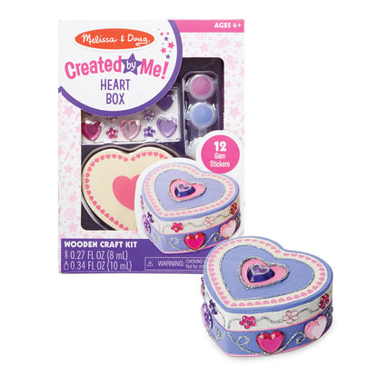 Melissa y Doug ¡Creados por mí! Kit de artesanía de madera con caja de corazón