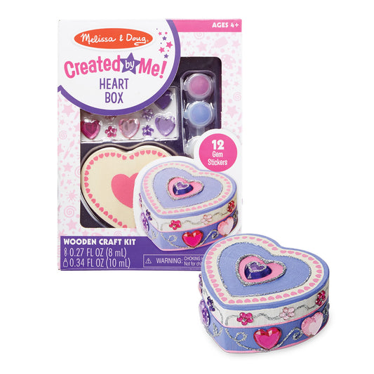 Melissa y Doug ¡Creados por mí! Kit de artesanía de madera con caja de corazón
