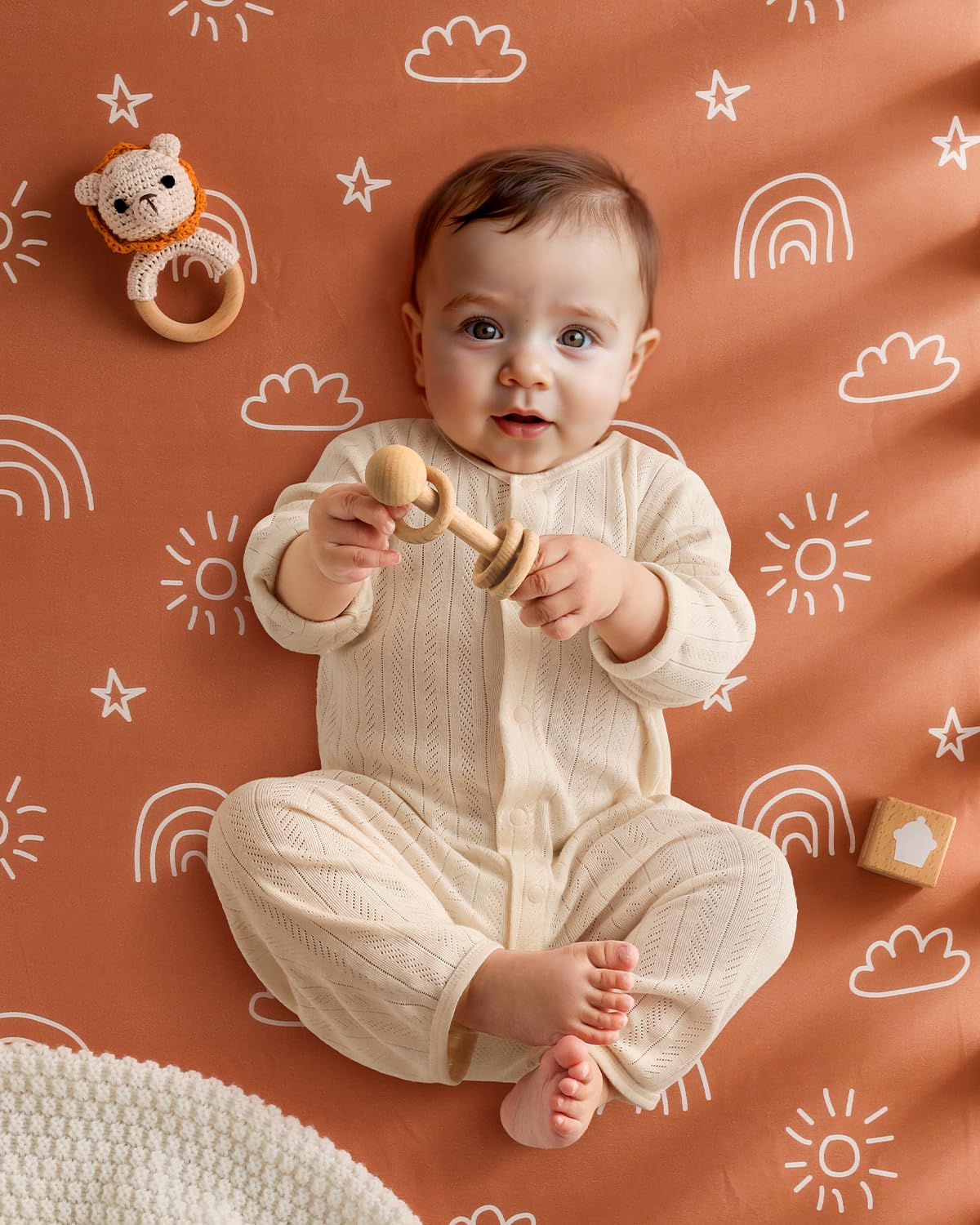 Yoofoss Sábanas para cuna de bebé, paquete de 2 unidades