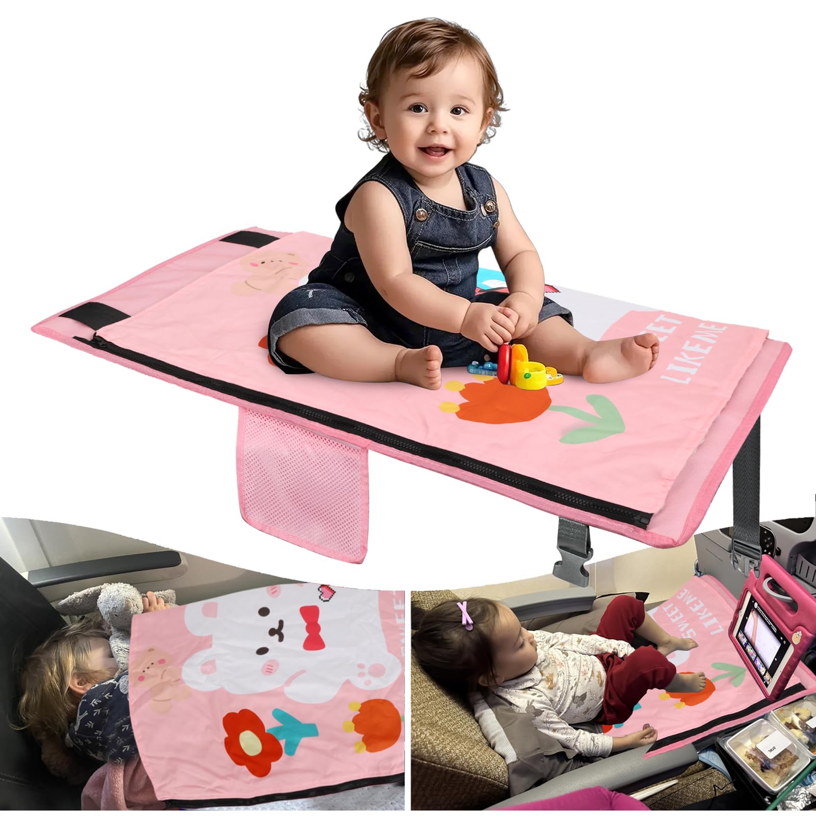 Cama de avión para niños con edredón