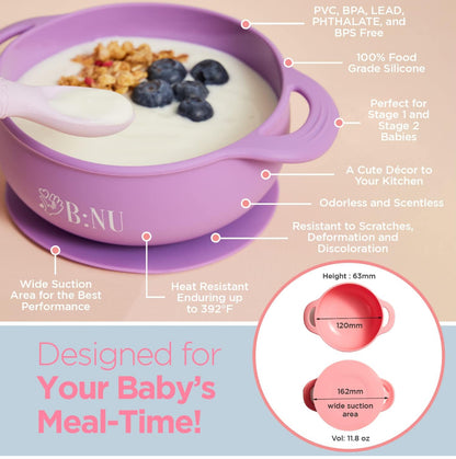 Set de alimentación para bebés BNU Premium: sin BPA, sin PVC, no tóxico