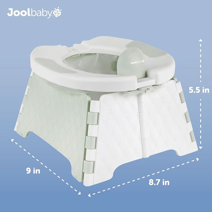 Jool - Silla portátil de entrenamiento para ir al baño con bolsa de viaje y 30 forros