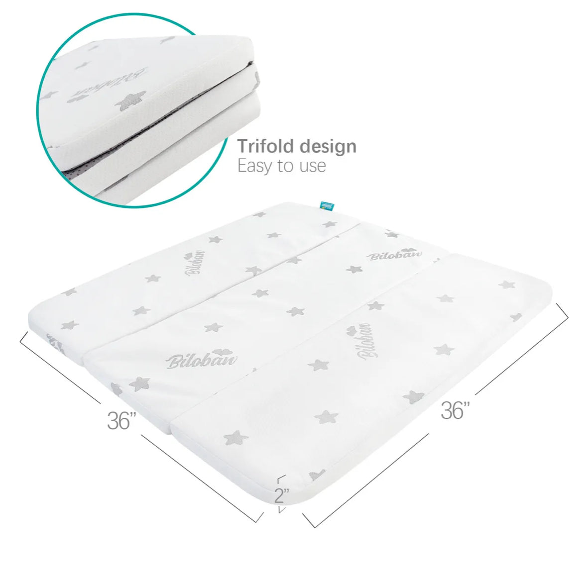 Colchón Biloban para encierro 36"x36"x2"