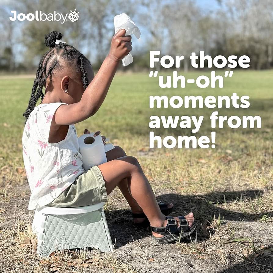 Jool - Silla portátil de entrenamiento para ir al baño con bolsa de viaje y 30 forros