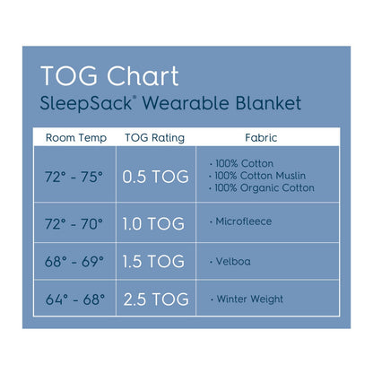 HALO SleepSack, Manta de vestir 100% de algodón TOG 0.5, talla L 12-18 meses