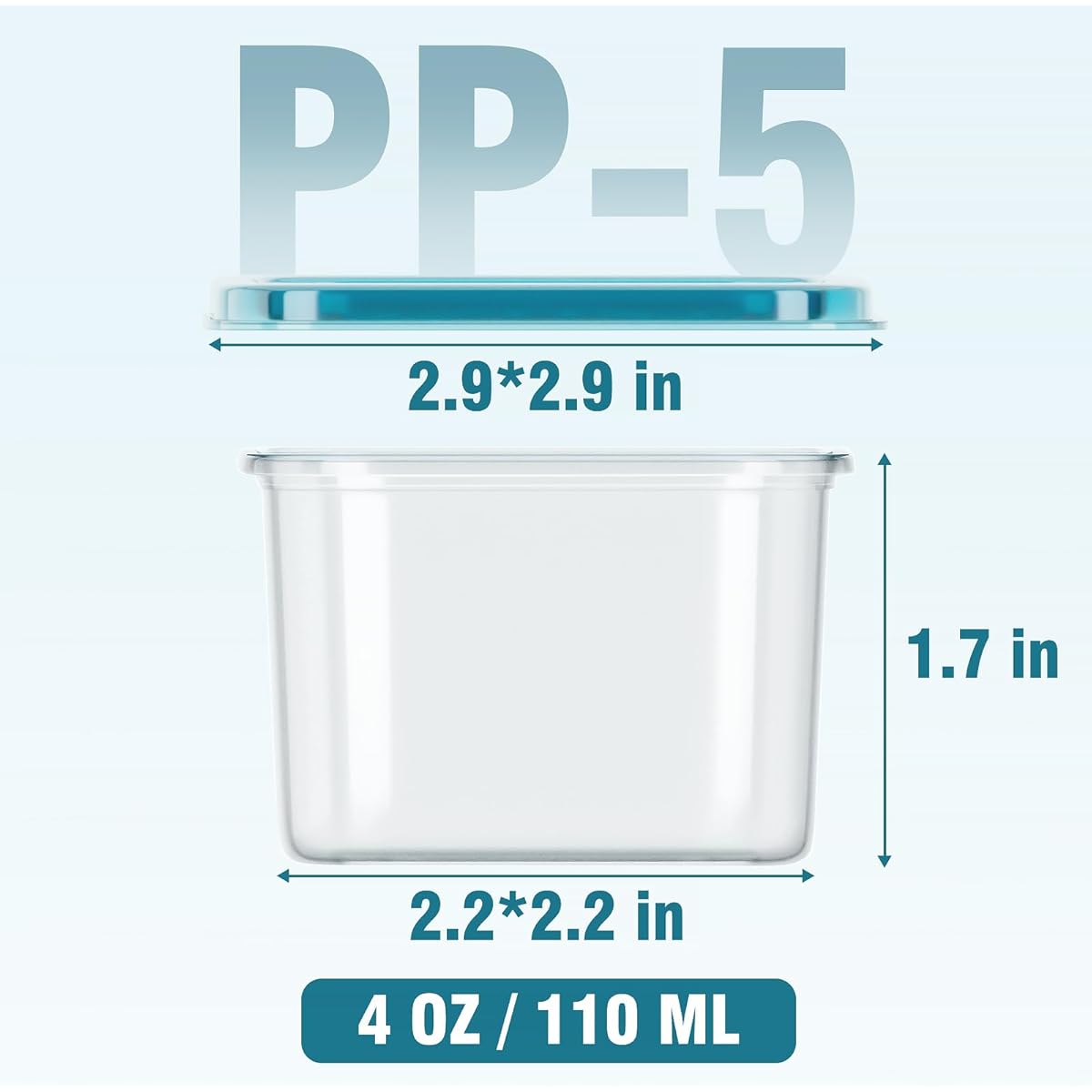 Mosville 10 recipientes pequeños con tapas, 4 onzas