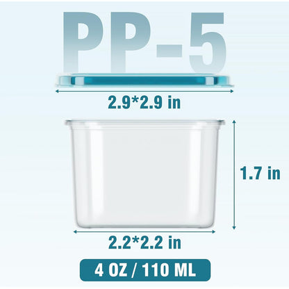 Mosville 10 recipientes pequeños con tapas, 4 onzas