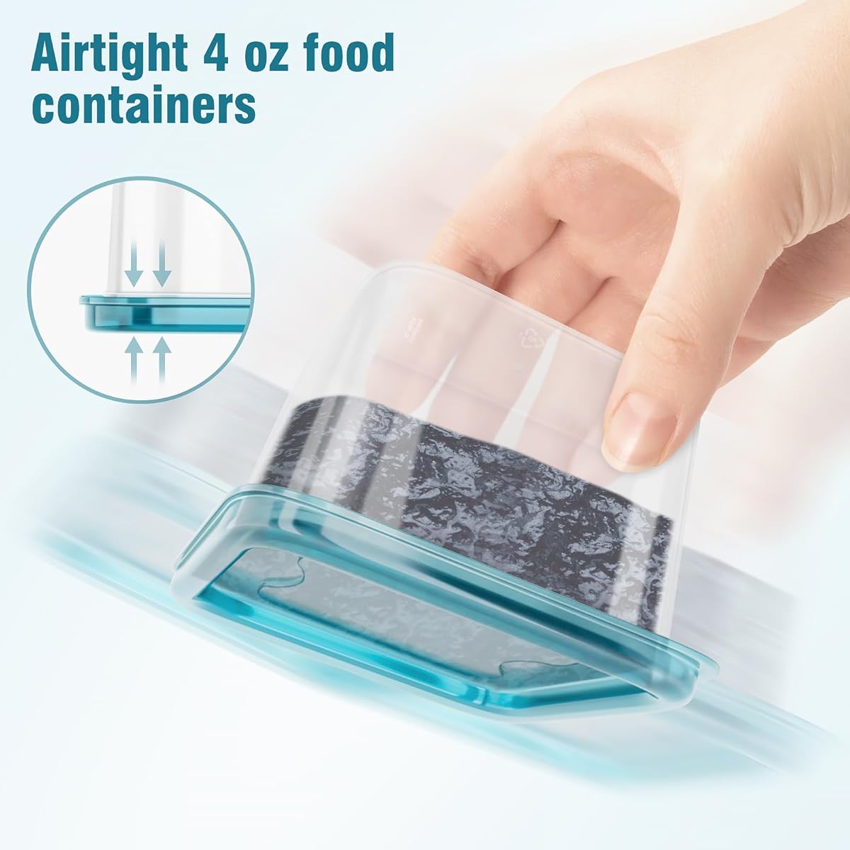 Mosville 10 recipientes pequeños con tapas, 4 onzas