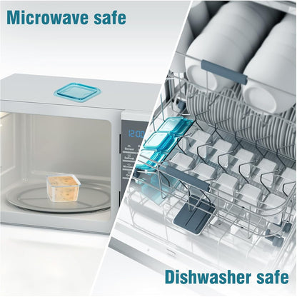 Mosville 10 recipientes pequeños con tapas, 4 onzas