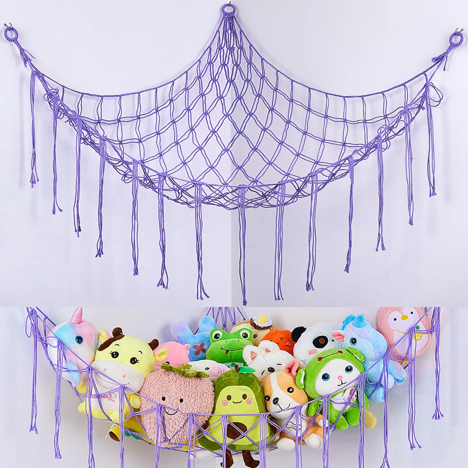 Esquina de hamaca de animales de peluche