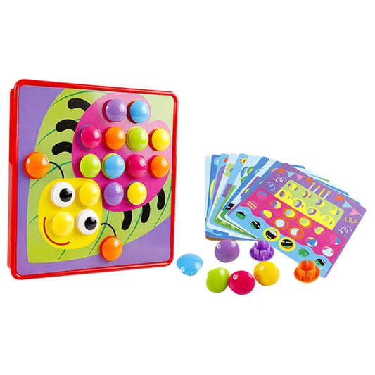 Juego de rompecabezas de clavos con forma de hongo para hacer uno mismo