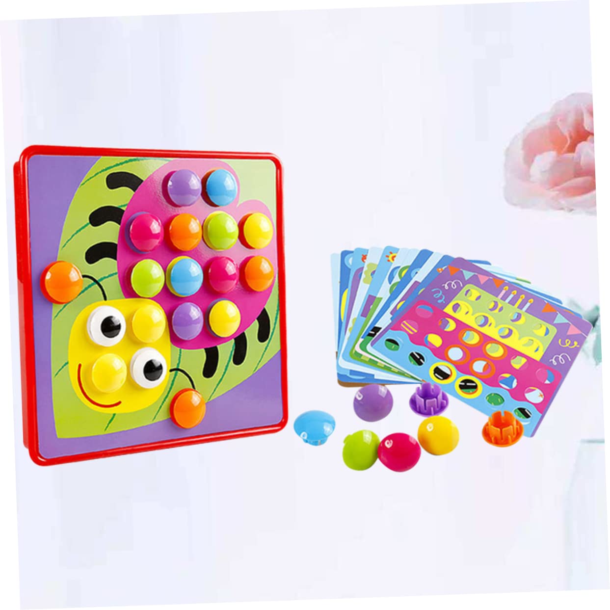 Juego de rompecabezas de clavos con forma de hongo para hacer uno mismo