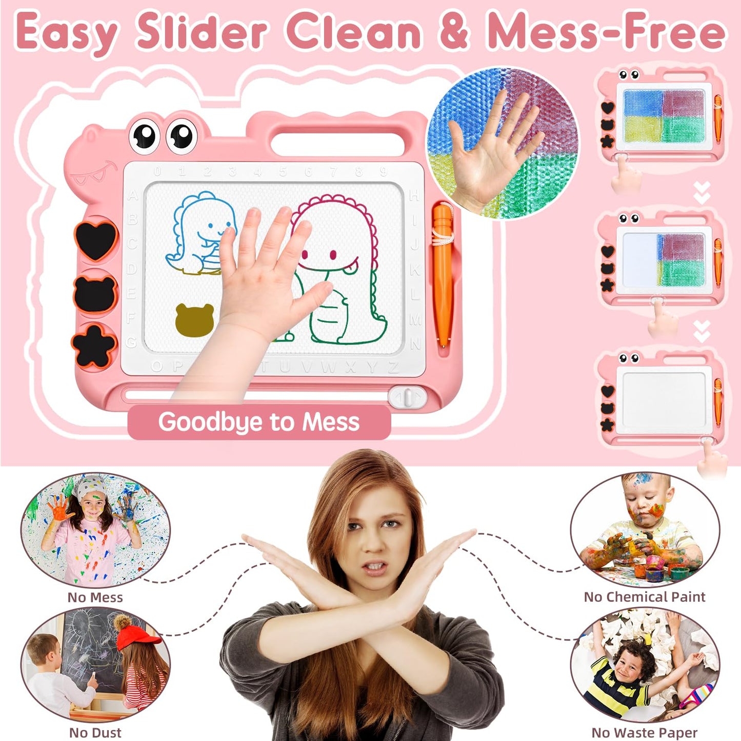 Tablero magnético de dibujo para niños pequeños