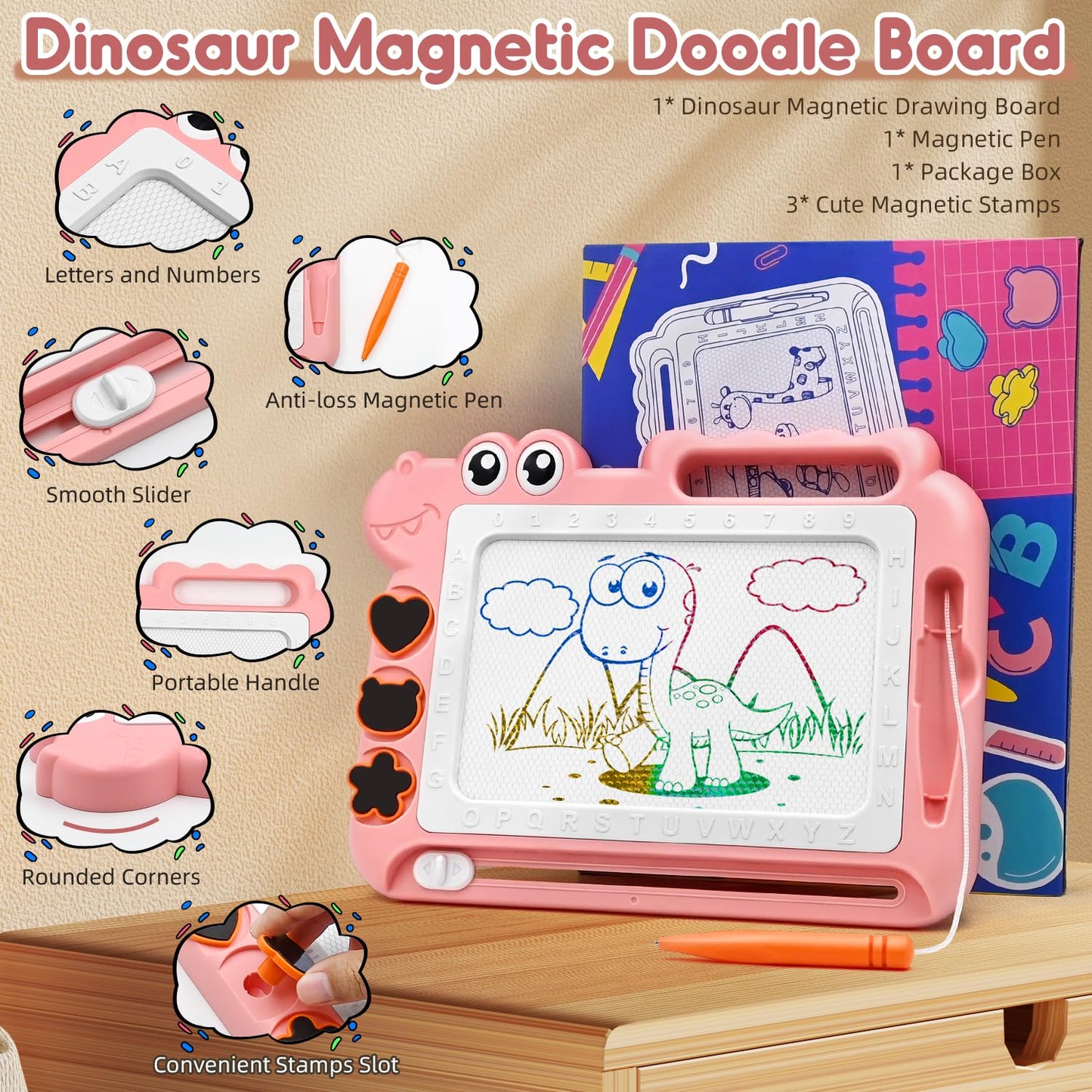 Tablero magnético de dibujo para niños pequeños