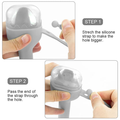 Juego de utensilios tenedor y cuchara de acero inoxidable, cubiertos con estuche de silicona