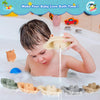 9 piezas flotantes apilables para tina, ducha, piscina, playa, juguetes para niños pequeños de 1 a 3 años