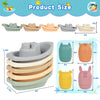 9 piezas flotantes apilables para tina, ducha, piscina, playa, juguetes para niños pequeños de 1 a 3 años