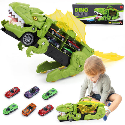 Transportador de camiones de transporte de dinosaurios
