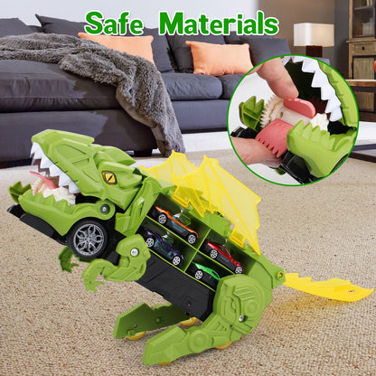 Transportador de camiones de transporte de dinosaurios