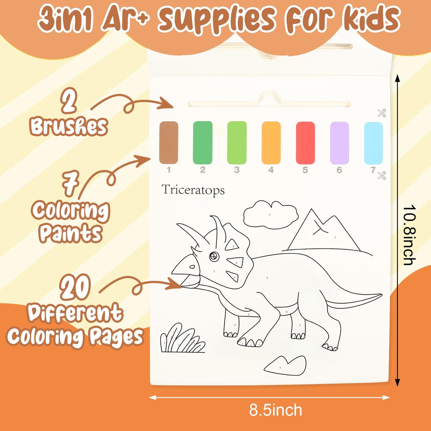 Kit de libro de tractores para colorear con pintura al agua, 40 hojas