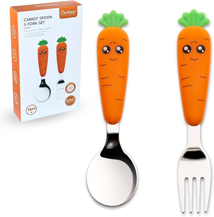 Utensilios para niños pequeños con estuche