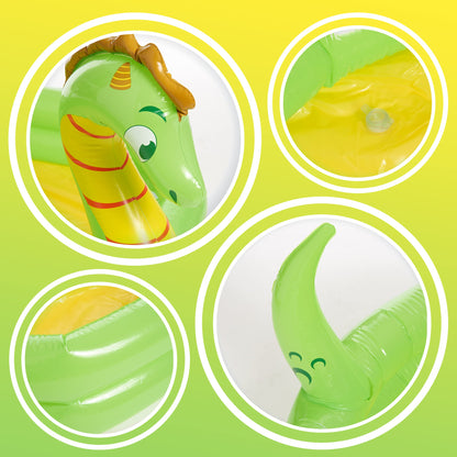 Piscina de dragón para niños de 2 años en adelante, 65.5 x 52.5 x 37 pulgadas